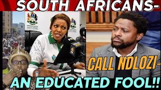 SOUTH AFRICANS CALL NDLOZI AN EDUCATED FOOL. #actionsa #jacintangobese #jacinta #marchandmarch #eff
