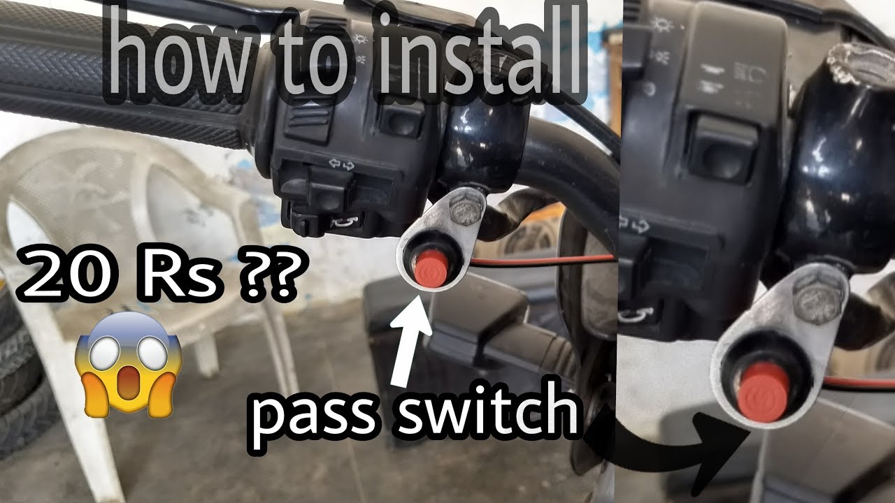 in 20rs ?? HOW TO install a pass switch in bike must watch YouTube