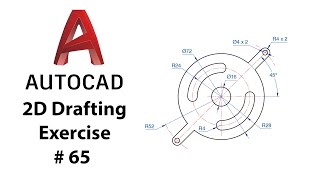 AutoCAD 2D Drafting Exercise # 65  Basic to Advance in Hindi