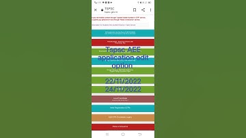 Tspsc AEE application edit option