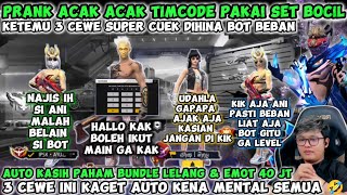 ACAKACAK TEAMCODE PAKAI SET BOCIL DIHINA 3 CEWE SONGONG😱KELUARIN BUNDEL LELANG EMOT 40JT AUTO KAGET😂