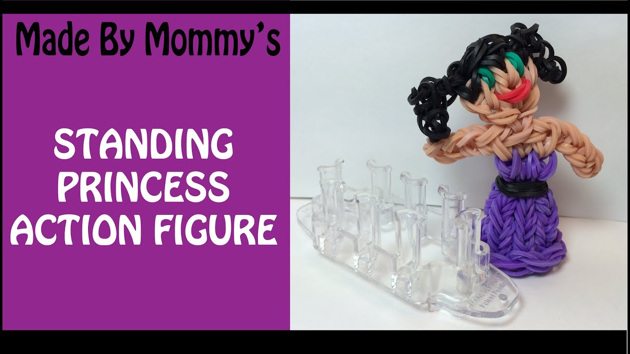 Rainbow Loom Monster Tail Charm - Standing Princess Action Figure Doll