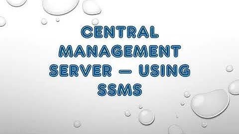 (In Tamil) SQL Server - Central Management Server - Using SSMS