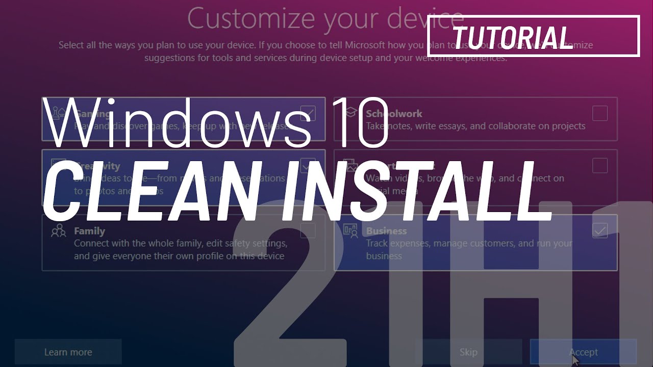 Windows 10 21H1, May 2021 Update: Clean install from USB tutorial - YouTube