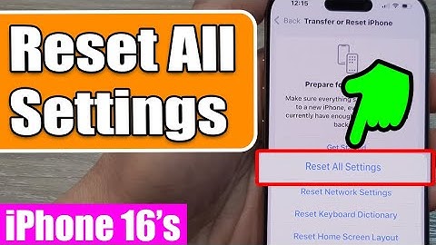 iPhone 16/16 Pro Max: How to RESET ALL SETTINGS