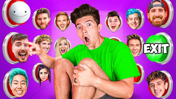 100 YouTuber Mystery Buttons but Only One Lets You...