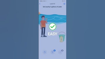 Easy game brain level 157 get exactly 3 gallons of water