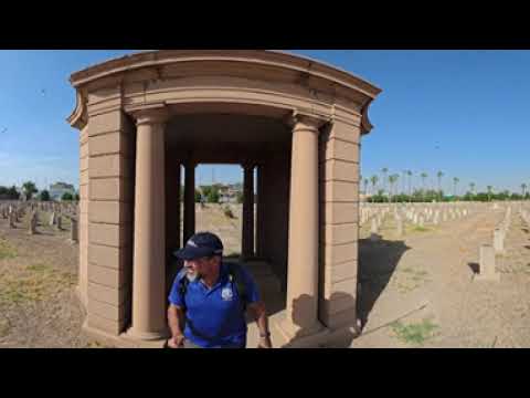Still from the film Baghdad Northgate Cemetery, East Side Walkthrough