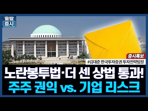 노란봉투법·더 센 상법 통과! 주주 권익 vs. 기업 리스크ㅣ #한미정상회담 #FOMC #노랑봉투법