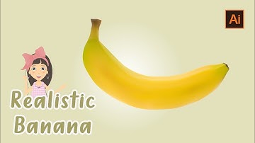 REALISTIC BANANA USING MESH TOOL ILLUSTRATOR | lecuartwork