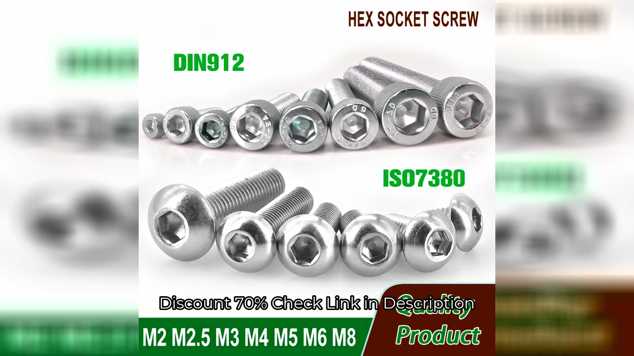 5-150pcs A2 Allen Bolts Round 304 Stainless Steel ISO7380 DIN912 Hexagon Socket Head Cap Screws M2 M