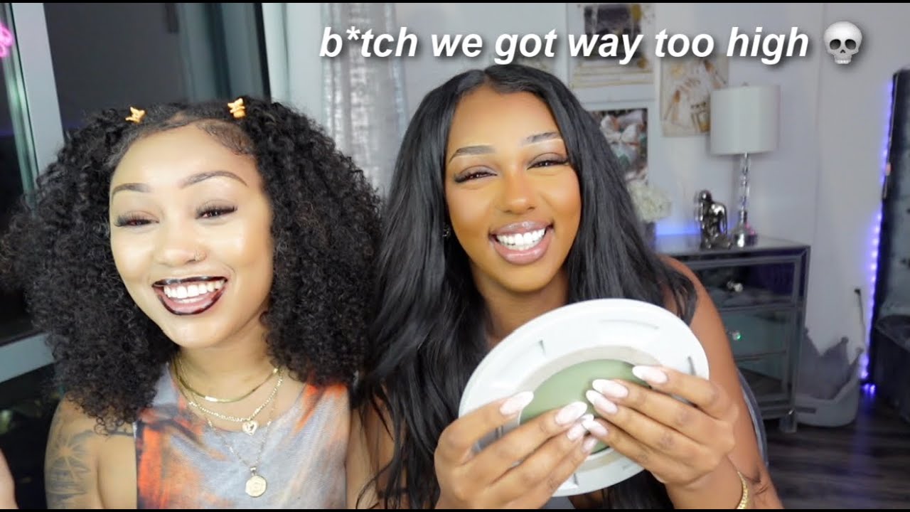 we ate 5 edibles and did our makeup high AF *hilarious*