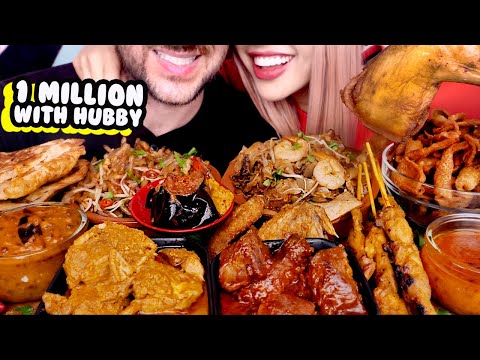 ASMR MALAYSIAN FOOD FEAST | Curry, Fried, Chicken Roti, Rendang | Eating Sounds Mukbang 먹방