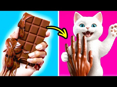 SWEET CHOCOLATE CAT'S PAWS TESTING CRAFTS | Funny Cat Stories By Meow-some!