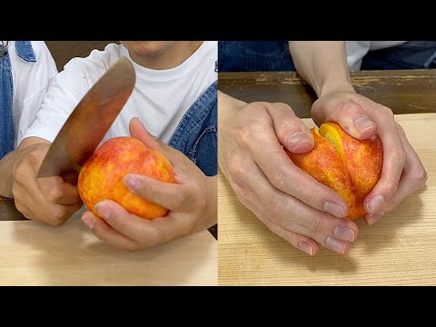 話題のモモの剥き方がスゴい！！！ #Shorts
