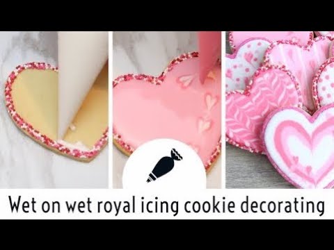 Valentine Cookie Decorating - Beginner royal icing techniques ...