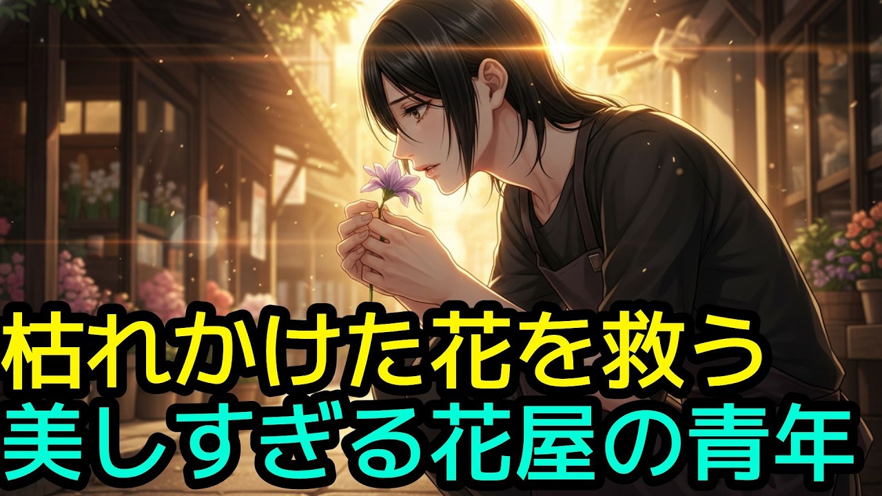 枯れかけた花を捨てず、優しく手入れする無口な花屋の青年。その美しすぎる顔の裏に隠された、孤独で過酷な過去。