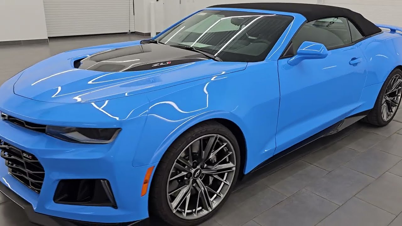 2022 CHEVROLET ZL1 CONVERTIBLE RAPID BLUE CLEARCOAT 4K WALKAROUND