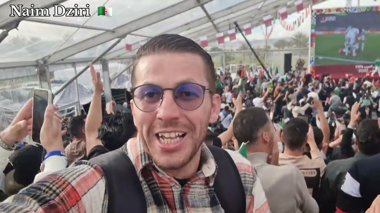 أجواء مبارة الجزائر البحرين لكأس العرب بمنتزه الصابلات بالجزائر العاصمة  🇩🇿