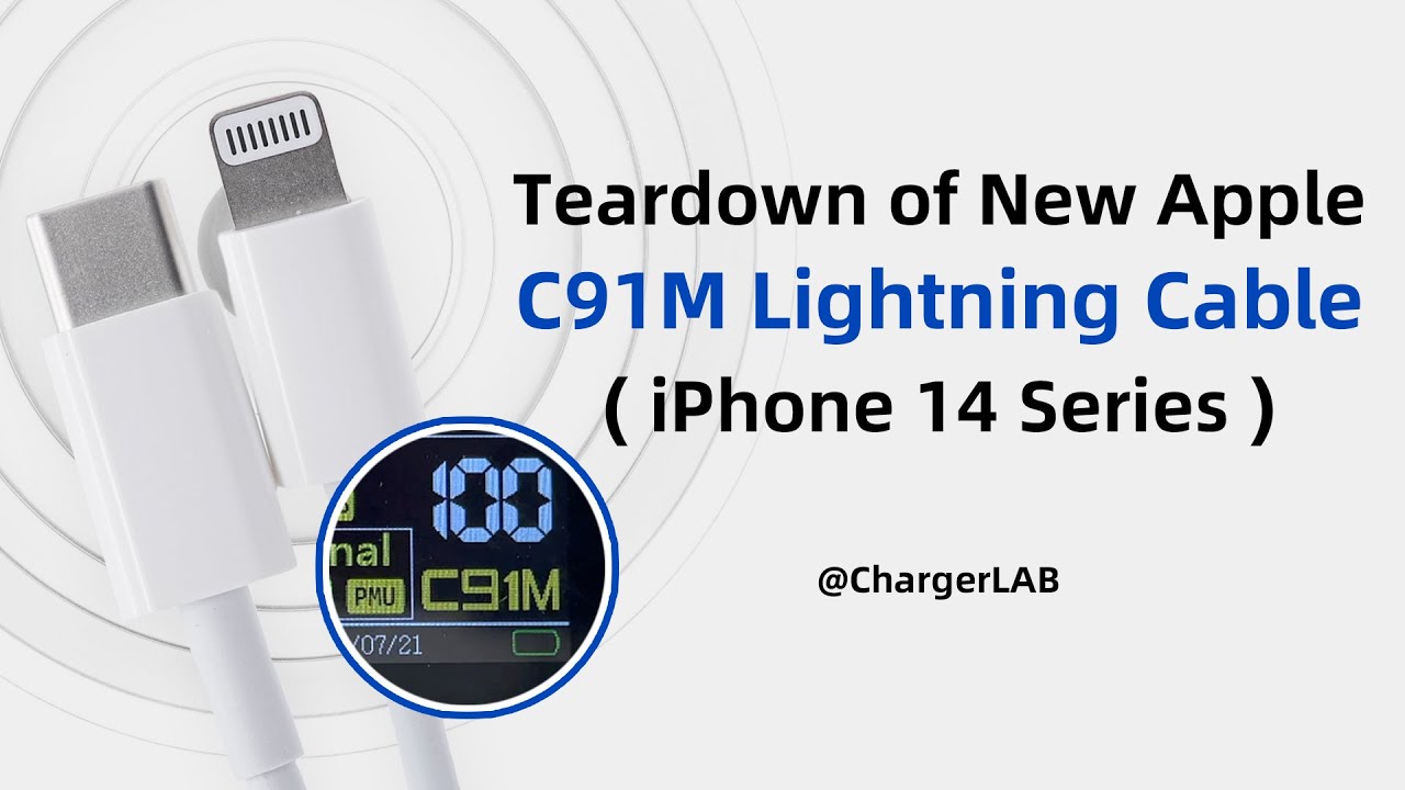 Teardown of Apple C91M Lightning to USB-C Cable (For iPhone 14 Series) 