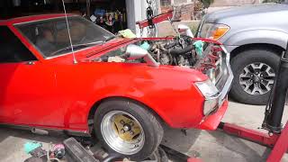 1974 toyota celica  gets a high comp 22R and more???.. Part 1