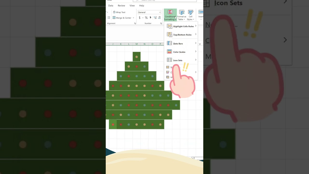 [Thủ thuật Excel] Tạo cây thông Noel tặng Crush nè mọi người!