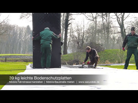 Herstellen einer mobilen Fahrstrasse - Mobile Fahrstraße mieten