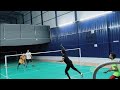 Indoor Badminton Doubles match Highlights | Badminton Player with full ACL tear playing this level 😱