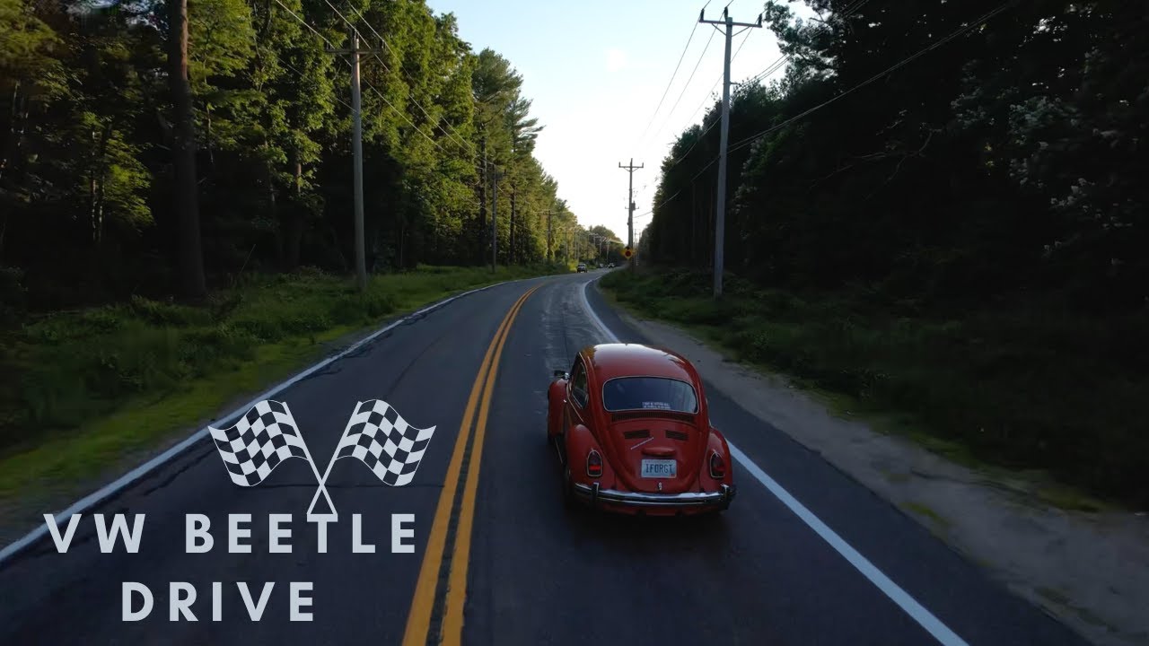 VW Beetle on the road | Cinematic Drone 4K