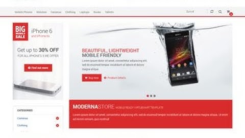 Moderna Store VirtueMart Template video Demo