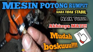 TERNYATA MUDAH!!! CARA MEMPERBAIKI MESIN POTONG RUMPUT NGADAT