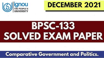 BPSC-133 PREVIOUS YEAR ( DECEMBER 2021) SOLVED EXAM PAPER II FULLY SOLVED