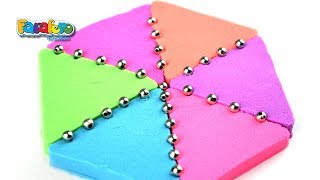 العاب صلصال الرمل سحرى للاطفال DIY How to make Rainbow Kinetic Sand