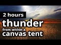 RAIN SOUNDS: &quot;Thunder from within a canvas tent&quot; - Relaxing tent rain and thunder storm SLEEP SOUNDS
