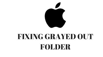 Fix grayed out folder on Mac
