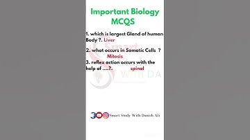 Important Biology MCQS |General Science | EDS | CSS PMS CCE Science