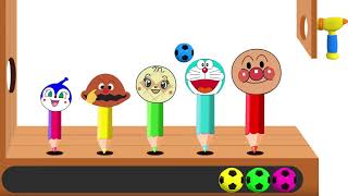 Kids Tv Learn Colors With Pencil Anpanman Soccer Ball