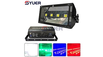 YUER™️ 400W RGB White LED Strobe 4x100W DMX LED Strobe