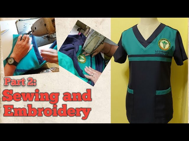 How to Make V neck Scrub Suit (simple and easy pattern making) 