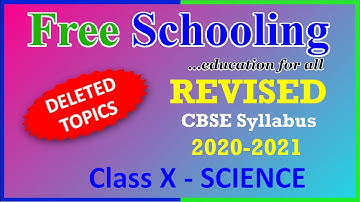 Revised CBSE Syllabus Class 10 (X) Science 2020-21 | All You Need to Know | Free Schooling