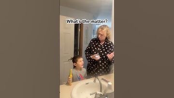 He accidentally used the wrong toothpaste with priceless reaction #shorts #momlife #relatable