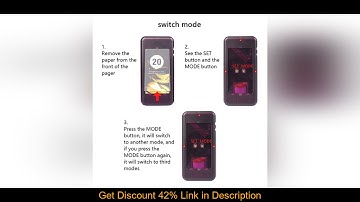 ✨ Restaurant Wireless Pager System 10-channel Guest Paging System Waiter Calling System 1KM Connect