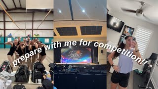 prepare & pack with me for a dance competition!!