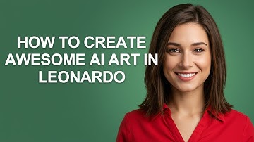 How to Create Awesome Ai Art In Leonardo - AshleyHowTo