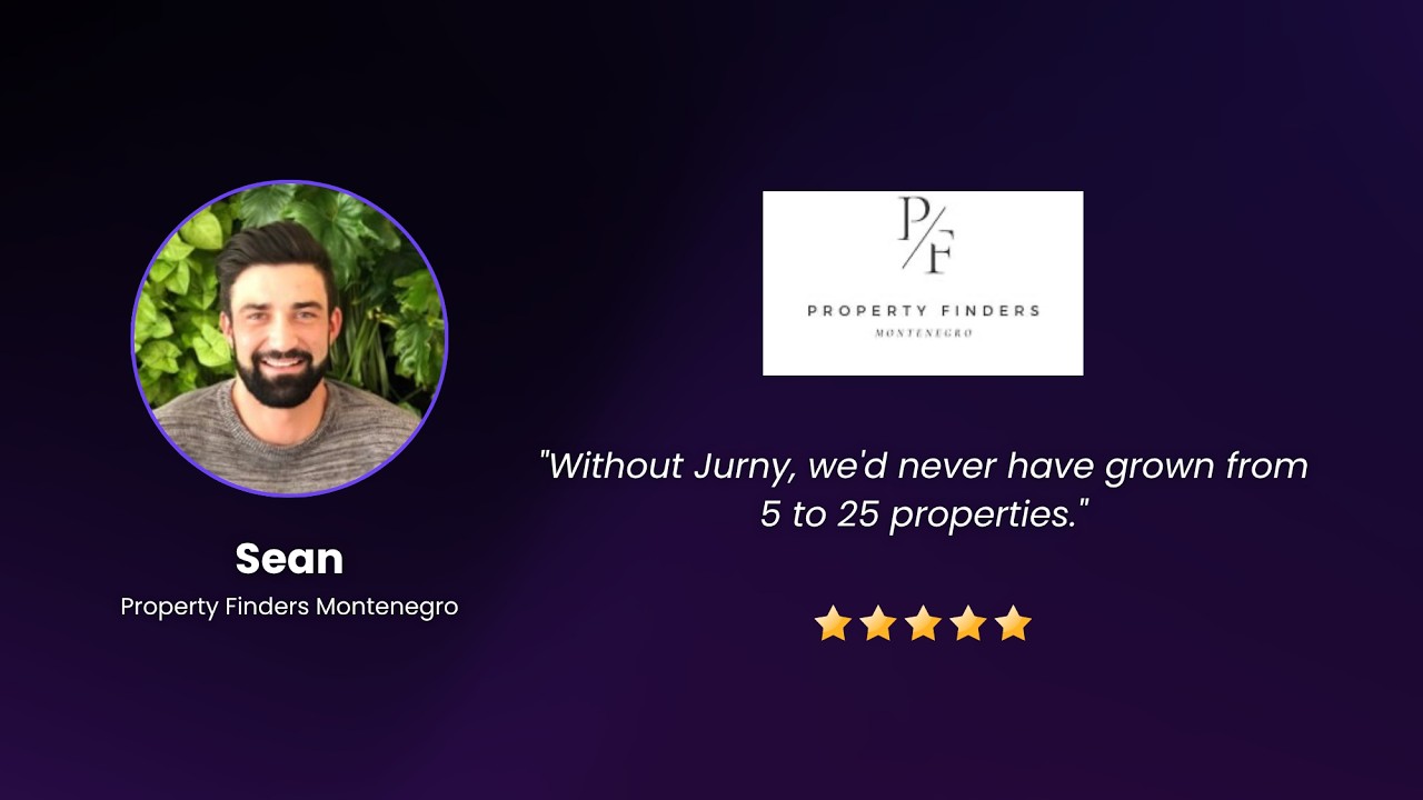 How Property Finders Montenegro Scaled from 5 to 25 Properties with Jurny
