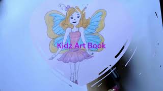 How to Draw Barbie Fairy | Step by Step Draw a Cute Fairy for Kids Easy | Barbie Fairy drawing easy