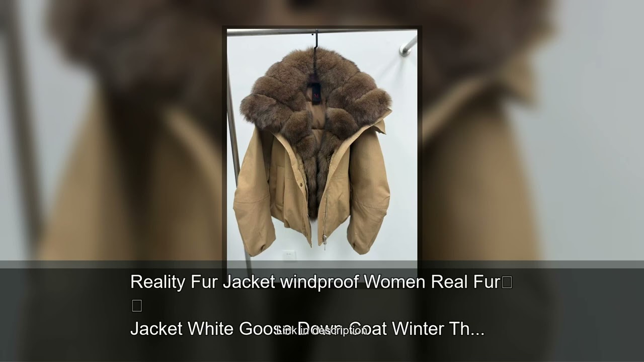 Reality Fur Jacket windproof Women Real Fur Jacket White Goose Down Coat Winter Thick Warm Casu