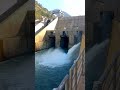Adventures walk on the dam spillway