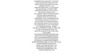 Error Class andNo39 FacebookFacebookSessionandNo39 not found with the facebook PHP SDK