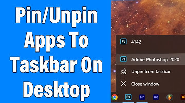 How To Add & Remove Program Icons From Taskbar On Windows | Pin/Unpin Apps To Taskbar On Desktop